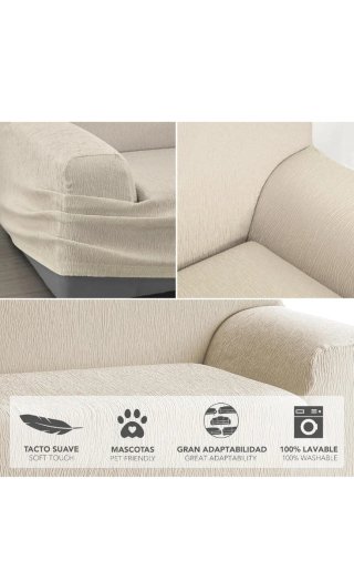 Funda Elástica Sofá Martina Home Emilia Beige