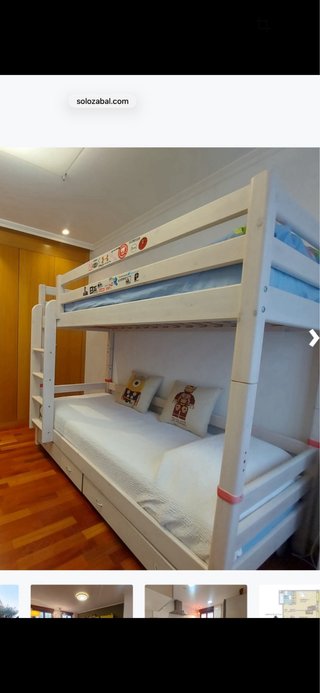 Literas de madera para dormitorio infantil