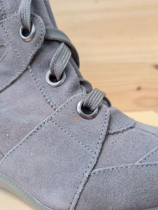 Sneakers Marina Seval Mujer 37 Piel Gris con Cuña