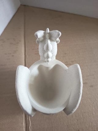 Portavaso Drago Decorativo in Gesso