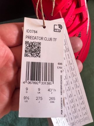 Botas Fútbol Adidas Predator Turf 43 Nuevas