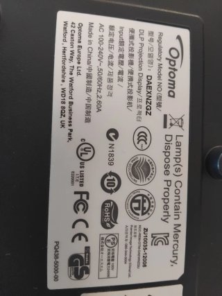 Videoproyector Profesional Optoma Negro