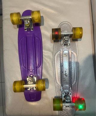 2 Penny Boards Morado y Transparente