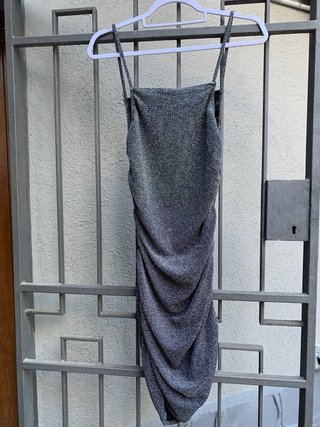 Vestido corto gris