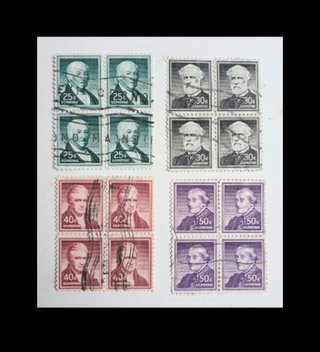 USA sellos postales quadruples × 4