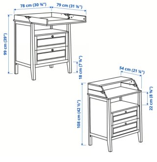 Cambiador de bebé Sundvik IKEA blanco