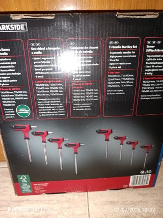 Set Llaves Torx Parkside 8 piezas o Allen Parkside