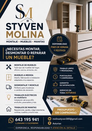 MONTAJE • MUEBLES • MANITAS