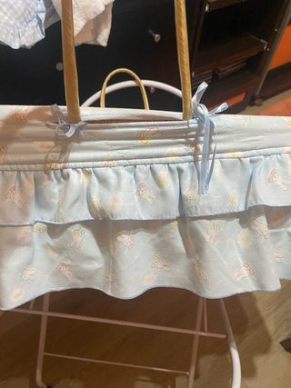 Moisés mimbre con 2 fundas