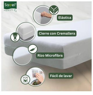 Funda Colchón Microfibra SAVEL Blanca