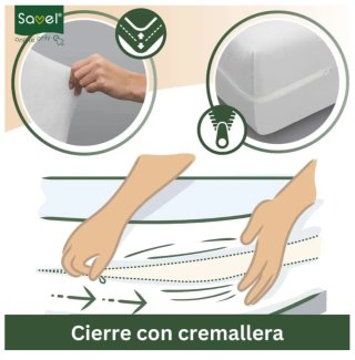 Funda Colchón Microfibra SAVEL Blanca