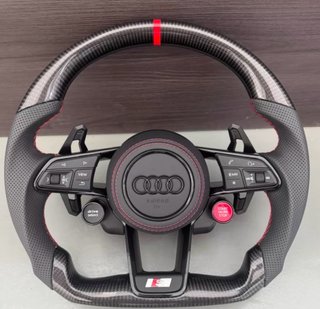 Volante Audi S Line Carbono Rojo