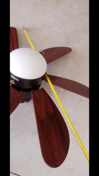 Ventilador de techo madera y luz
