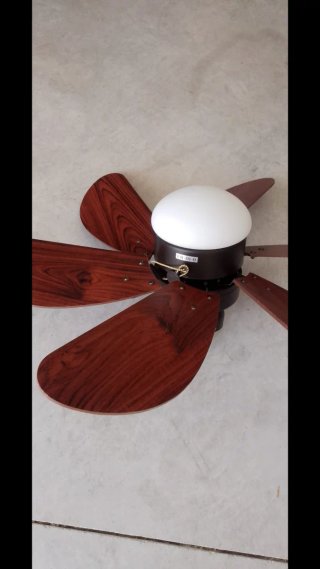Ventilador de techo madera y luz