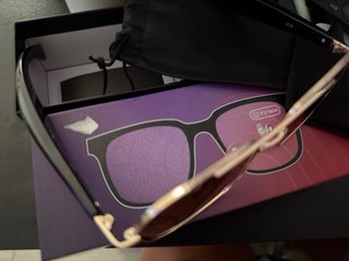 Gafas de Sol Bluetooth Marrón y Dorado