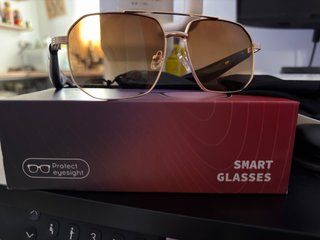 Gafas de Sol Bluetooth Marrón y Dorado