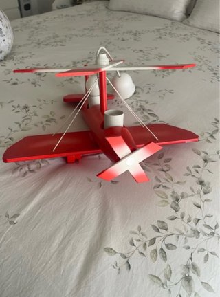 Lámpara Avióneta Roja y Blanca