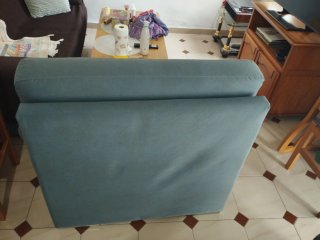 2 Sillones de Tela Azul/gris