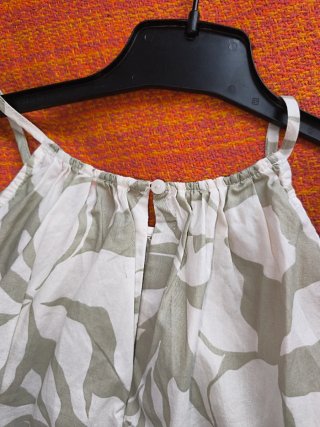 Vestido estampado verde y blanco