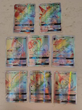 24 Cartas Pokémon GX Rainbow