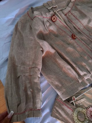 Conjunto vestido y chaqueta estampado