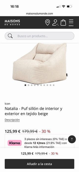 Puf Beige Maison du Monde