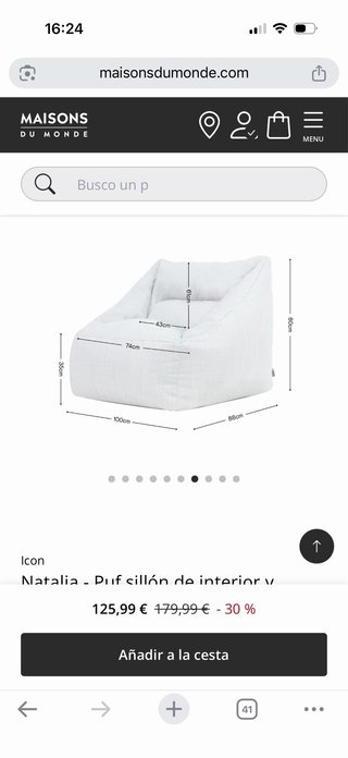 Puf Beige Maison du Monde