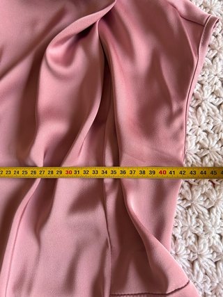 Blusa rosa satinada