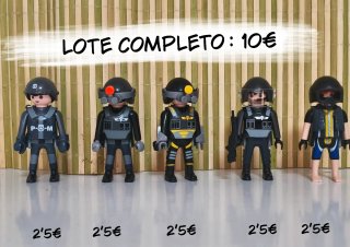 Lote 5 Figuras Playmobil SWAT/Policía