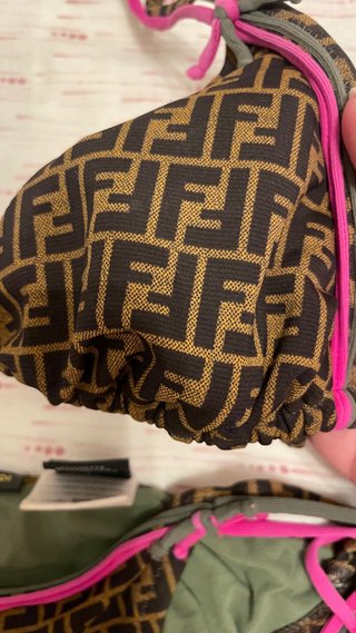 Bikini Fendi FF marrone e verde
