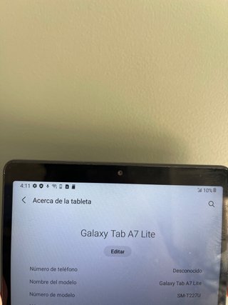 Galaxy Tab A7 Lite SM-T227U de 32GB  Negra