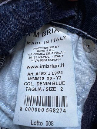 Bermuda Jeans Bimbo I'm Brian Taglia 2 Anni