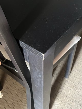 Mesa extensible Ikea Bjursta Negra y 6 sillas