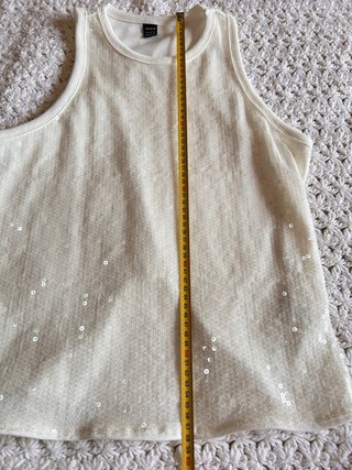 Camiseta Lentejuelas Blanca Talla Única