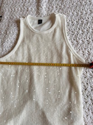 Camiseta Lentejuelas Blanca Talla Única