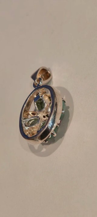 Colgante Plata Ley Esmeralda y Rubí