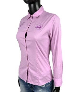 La Martina Camicia Donna 2 \ S Rosa Cotone Stretch