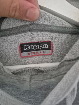 Sudadera Kappa Gris y Azul con Capucha