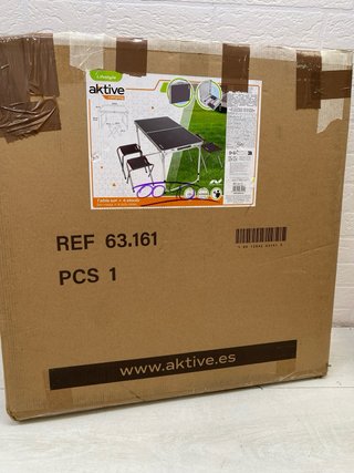 Mesa plegable camping con 4 sillas