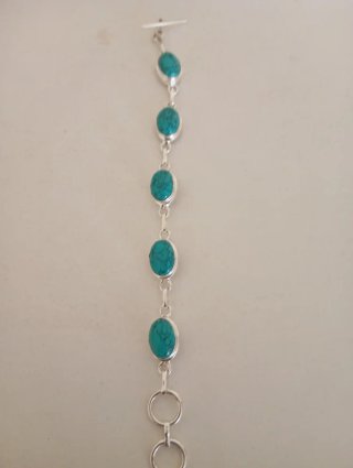 Pulsera Plata 925 y Turquesas