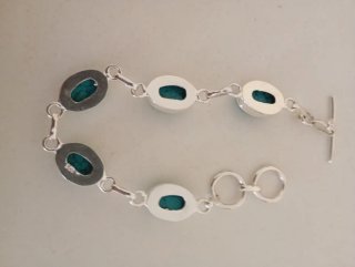 Pulsera Plata 925 y Turquesas