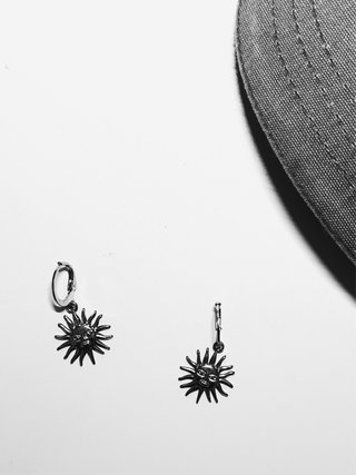 Pendientes Sol Plata Ley 925