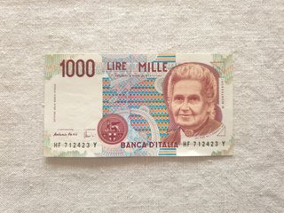 Banconota 1000 Lire - M. Montessori 1990 FDS