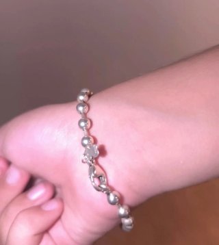 Pulsera de Bolas Plateada