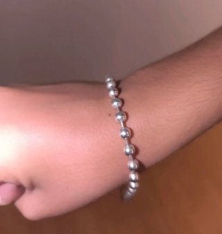 Pulsera de Bolas Plateada