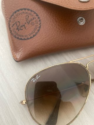 Gafas Ray-Ban Aviador Dorado Marrón