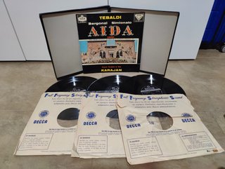 Verdi Aida Tebaldi Bergonzi Karajan 3 LP Decca