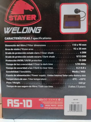 Máscara Soldadura Stayer AS-10