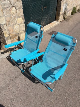 2 Sillas de Playa Plegables
