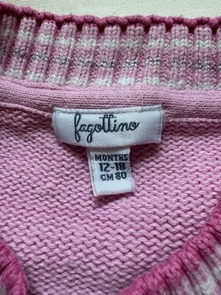 Cardigan bambina 12-18 mesi rosa cotone